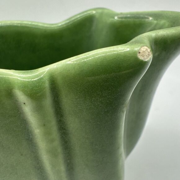 Vintage 1940's USA Pottery Creamer & Sugar Green 893 And 894 - Picture 7 of 10